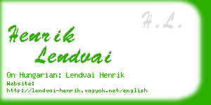 henrik lendvai business card